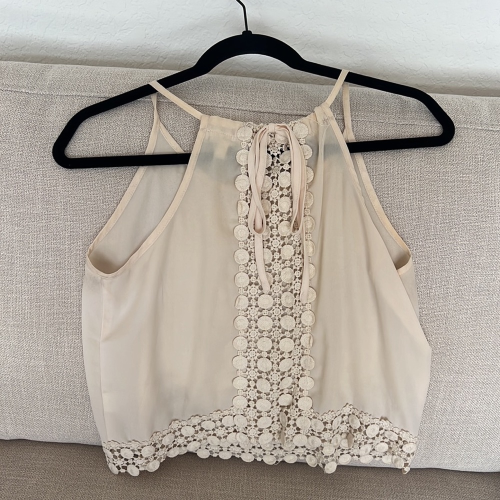 Tank top with embroidered detail